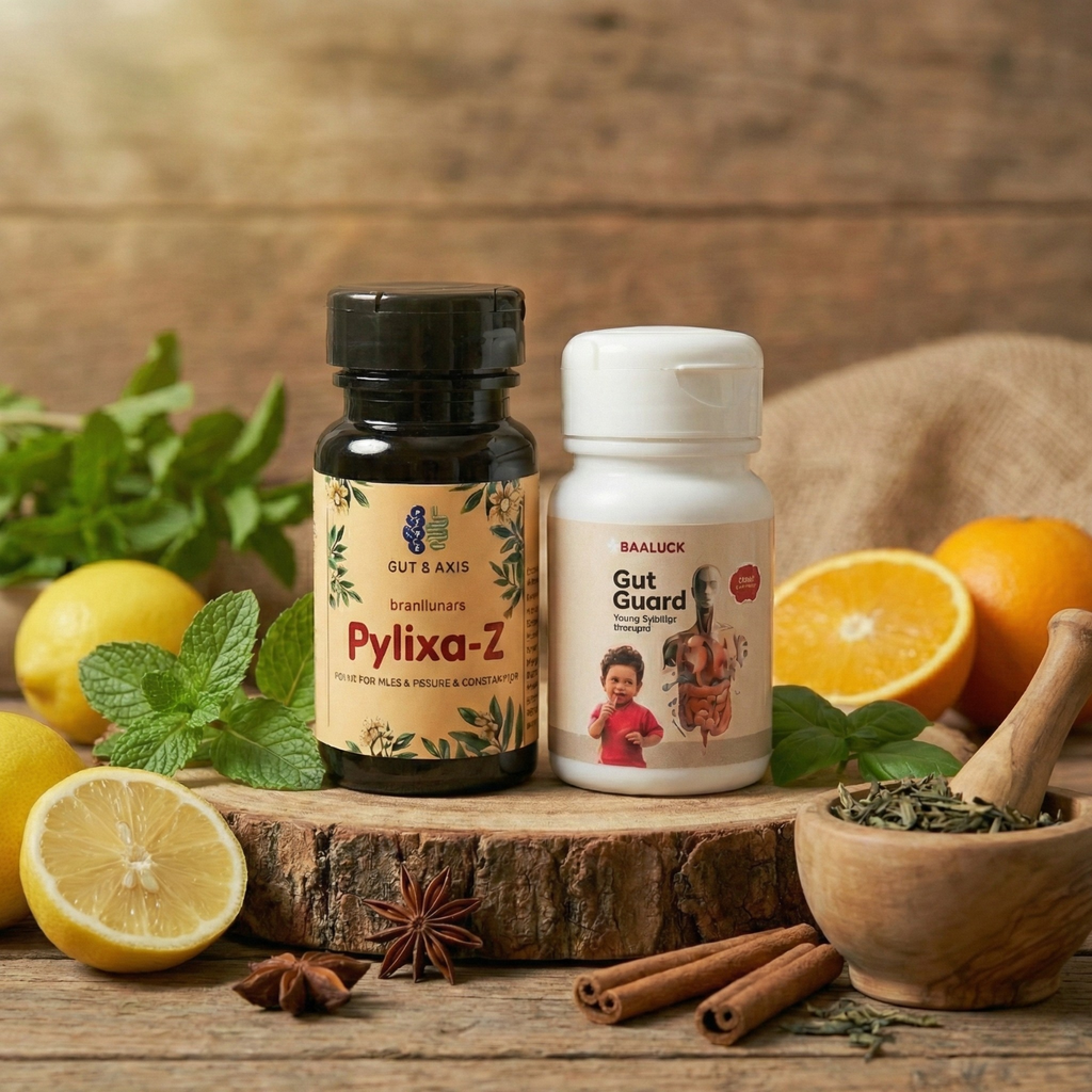 Pylixa-Z & Gut-Guard Ayurvedic Wellness Combo – Support Pack