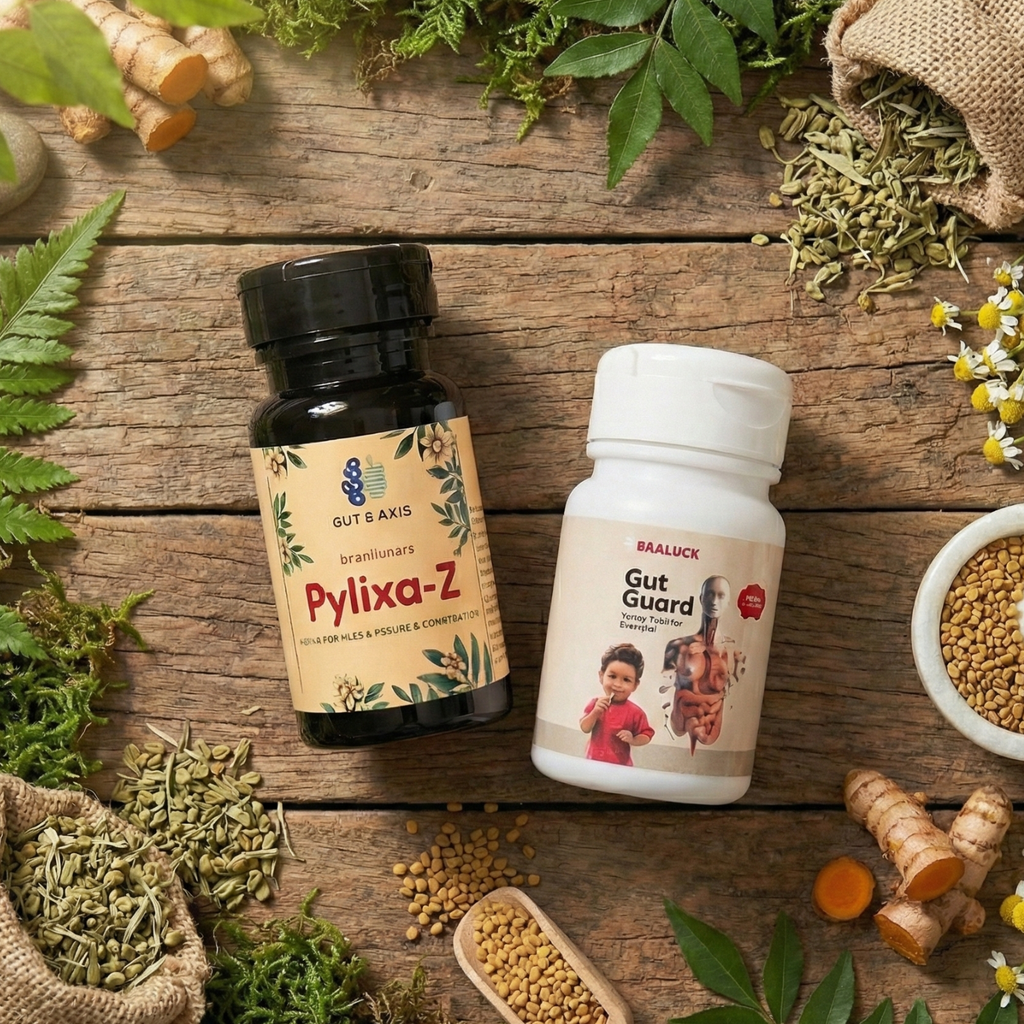 Pylixa-Z & Gut-Guard Ayurvedic Wellness Combo – Support Pack